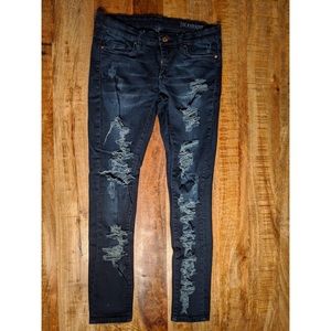 BLANK NYC Super Distressed Skinny Jeans